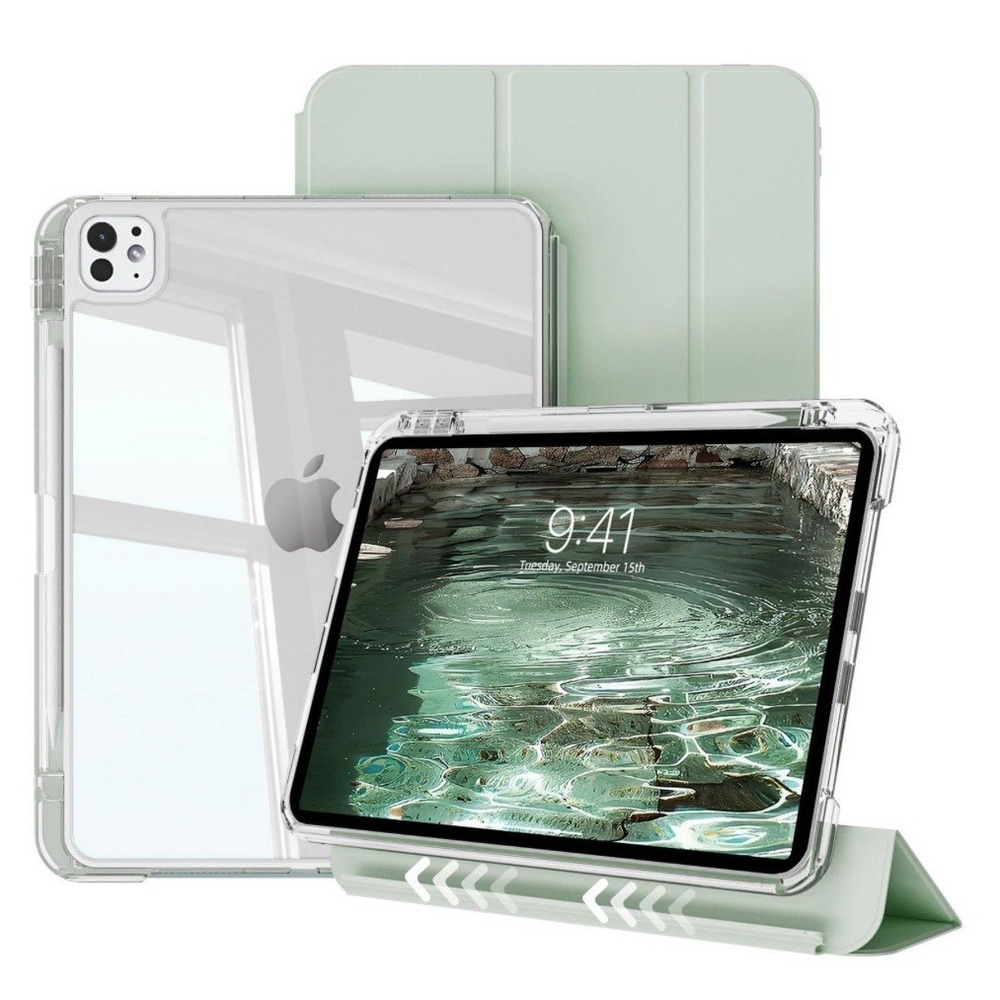 Hybrid Case for iPad Pro 11 In M4 (2024, 5th Gen) w/Pencil Holder 2 In 1 Detacha